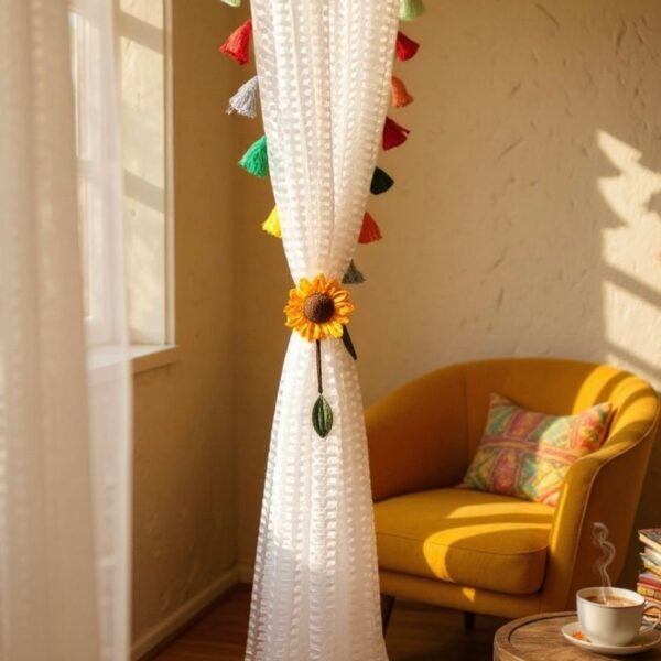 Sunflower-Curtain-tie-back