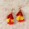 red-yellow-tassels-earrings