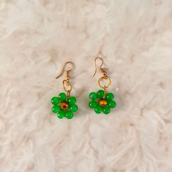 Beaded-green-Earring