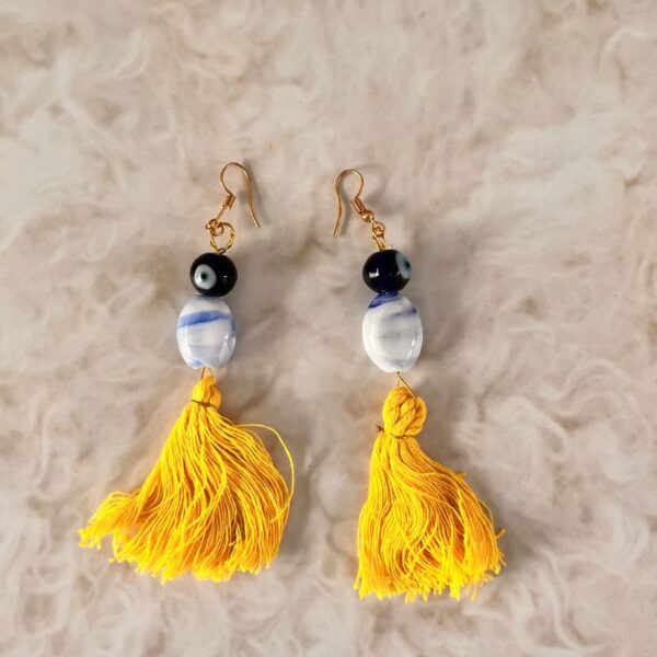 Yellow-Tassel-earring