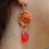 Crochet-orange-neck-set-earring