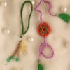 Lavender-green-crochet-rakhi-lumba-set