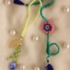 Green-yellow-crochet -rakhi-lumba-set Green-yellow-crochet -rakhi-lumba-set