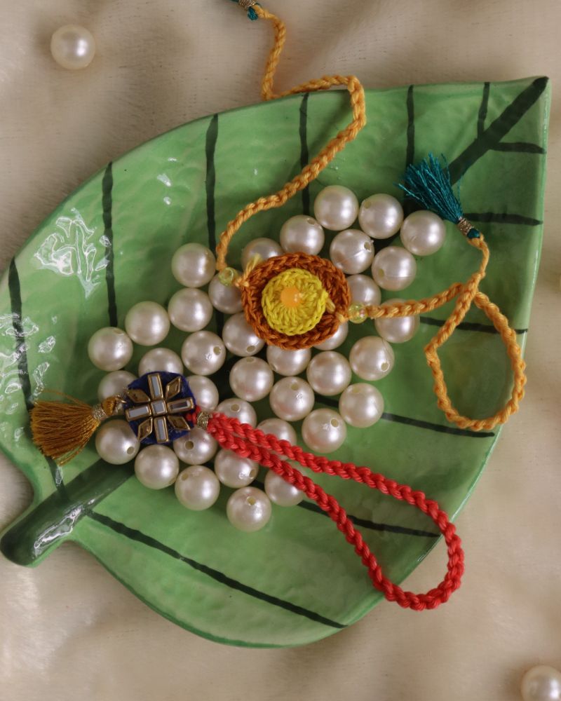 Red-Yellow-Rakhi-Lumba-Set